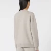 Trui met ronde hals van wol en kasjmier, beige
