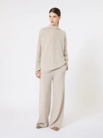 Trui van kasjmiergaren, beige