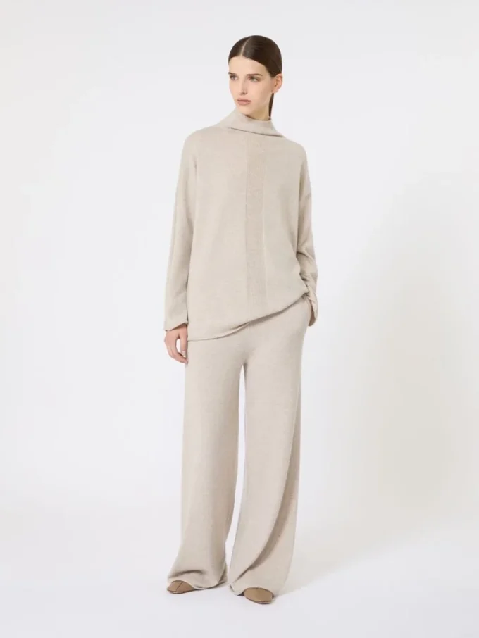 Trui van kasjmiergaren, beige