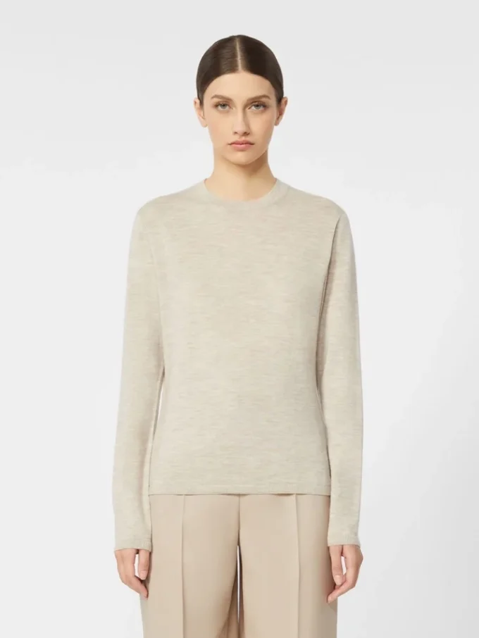 Trui van kasjmiergaren, beige
