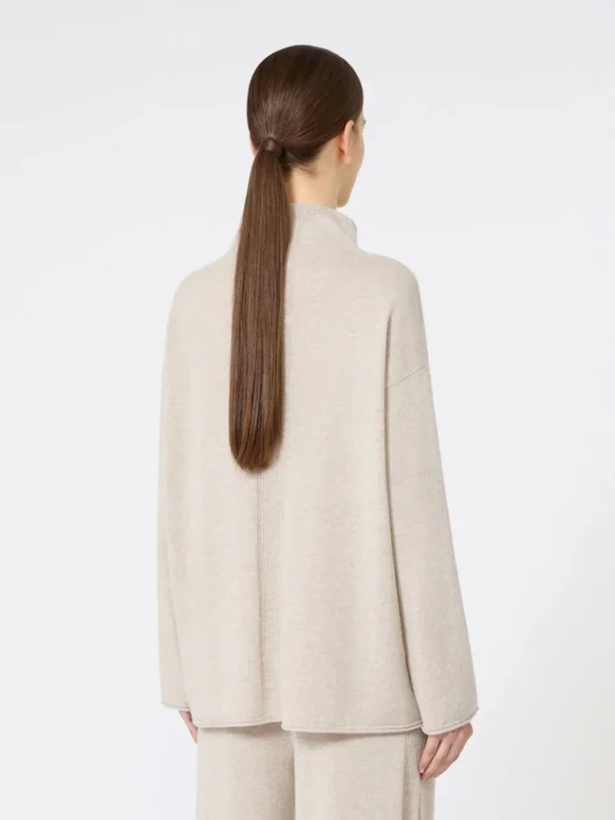 Trui van kasjmiergaren, beige