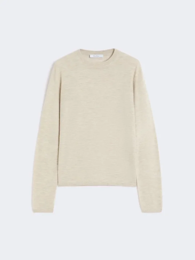 Trui van kasjmiergaren, beige