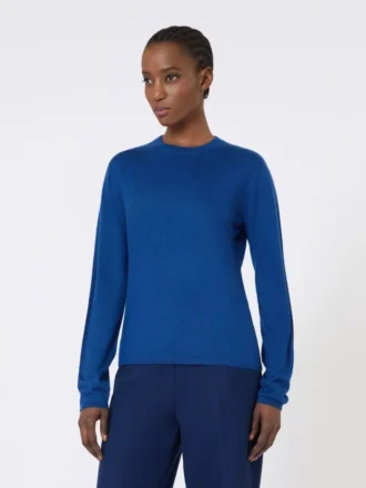 Trui van kasjmiergaren, china blue