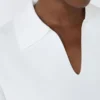 Trui van viscose crêpe, optisch wit