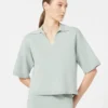 Trui van viscose crêpe, saliegroen Trui van viscose crêpe, saliegroen