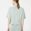 Trui van viscose crêpe, saliegroen Trui van viscose crêpe, saliegroen