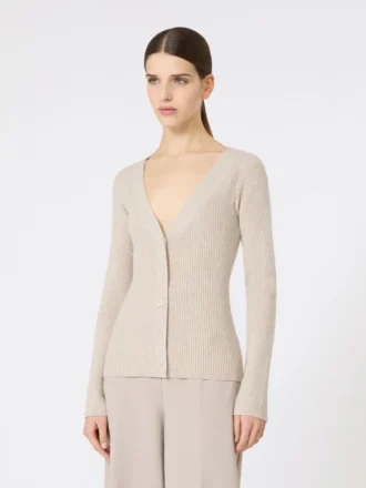 Trui van wol en kasjmier, beige