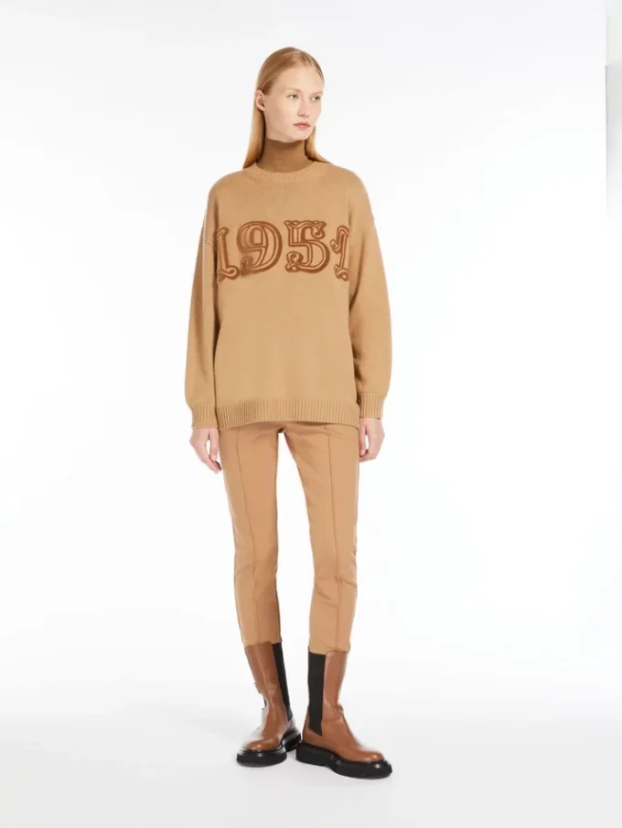 Trui van wol en kasjmier, camel Trui van wol en kasjmier, camel