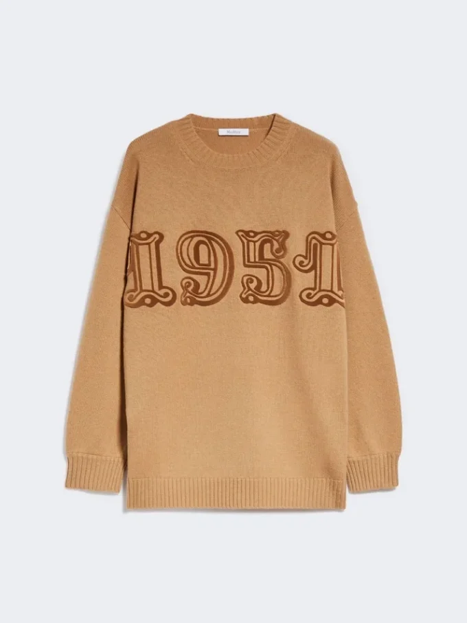Trui van wol en kasjmier, camel Trui van wol en kasjmier, camel
