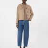 Trui van wol en kasjmier met patchdetail, camel Trui van wol en kasjmier met patchdetail, camel