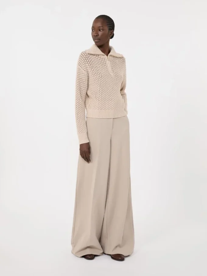 Trui van wol, kasjmier en lurex, albino Trui van wol, kasjmier en lurex, albino