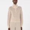 Trui van wol, kasjmier en lurex, albino Trui van wol, kasjmier en lurex, albino