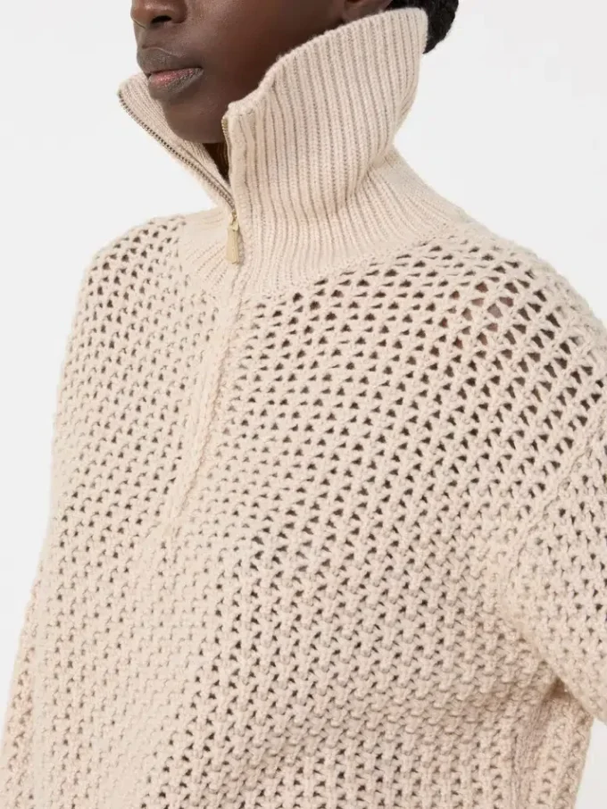 Trui van wol, kasjmier en lurex, albino Trui van wol, kasjmier en lurex, albino