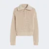 Trui van wol, kasjmier en lurex, albino Trui van wol, kasjmier en lurex, albino