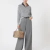 Trui van wol, kasjmier en lurex, lichtgrijs Trui van wol, kasjmier en lurex, lichtgrijs