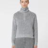 Trui van wol, kasjmier en lurex, lichtgrijs Trui van wol, kasjmier en lurex, lichtgrijs