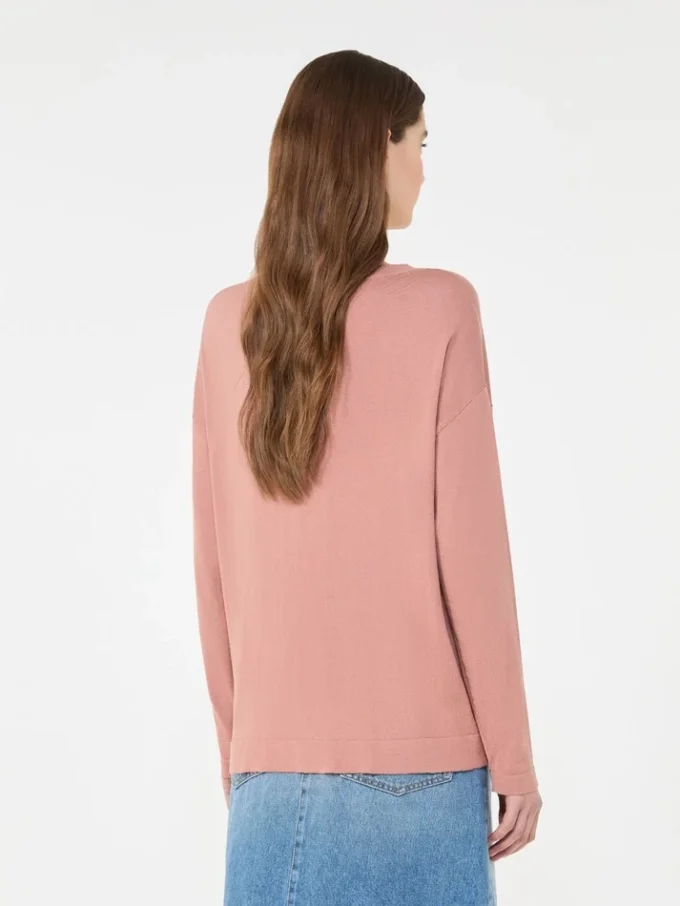 Trui van zijde en katoen, roze