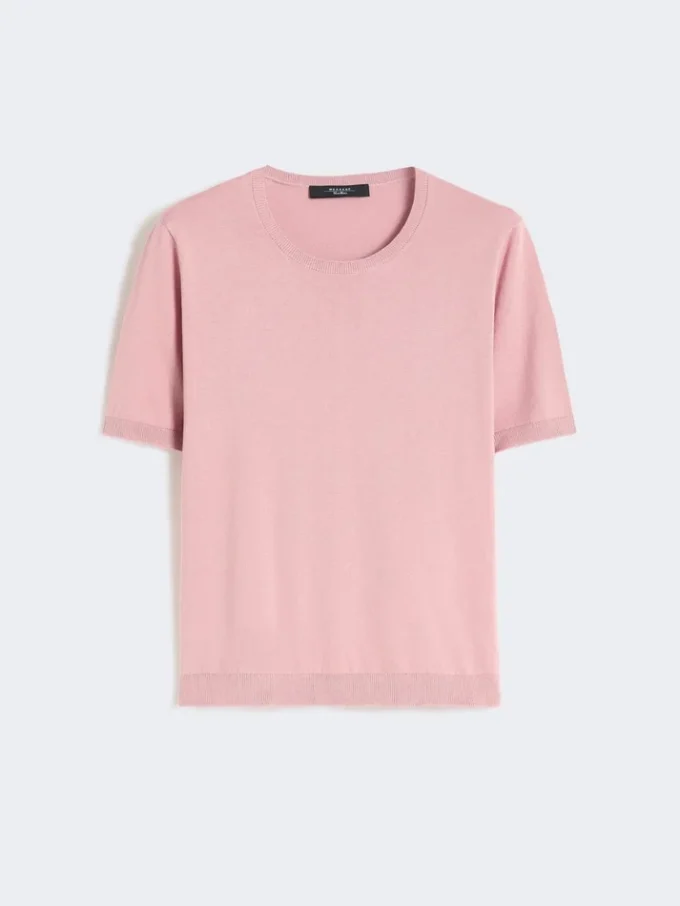 Trui van zijde en katoen, roze