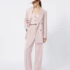 Broek van wol, mohair en zijde, beige-roze Broek van wol, mohair en zijde, beige-roze
