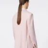 Tweeborsig blazer van wol, mohair en zijde, beige-roze Tweeborsig blazer van wol, mohair en zijde, beige-roze