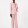 Tweeborsig stretchwollen blazer, antiekroze Tweeborsig stretchwollen blazer, antiekroze
