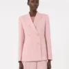 Tweeborsig stretchwollen blazer, antiekroze Tweeborsig stretchwollen blazer, antiekroze
