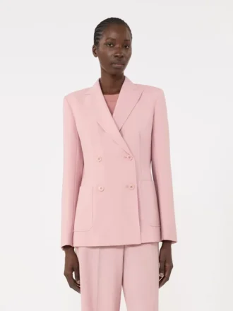 Tweeborsig stretchwollen blazer, antiekroze