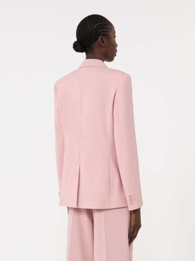 Tweeborsig stretchwollen blazer, antiekroze Tweeborsig stretchwollen blazer, antiekroze