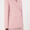 Tweeborsig stretchwollen blazer, antiekroze Tweeborsig stretchwollen blazer, antiekroze