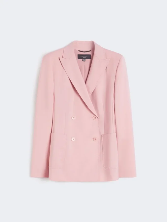 Tweeborsig stretchwollen blazer, antiekroze Tweeborsig stretchwollen blazer, antiekroze