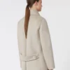 Tweeborsige kasjmier peacoat, zandkleur