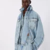 Tweedelig denimjack, middernachtblauw Tweedelig denimjack, middernachtblauw