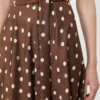 Twill jurk met patroon, bruin