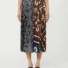 Twill rok met print, tabak