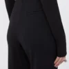 Uitlopende broek van stretchjersey, zwart Uitlopende broek van stretchjersey, zwart