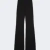 Uitlopende broek van stretchjersey, zwart Uitlopende broek van stretchjersey, zwart