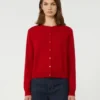 Vest van wol en kasjmier, rood Vest van wol en kasjmier, rood