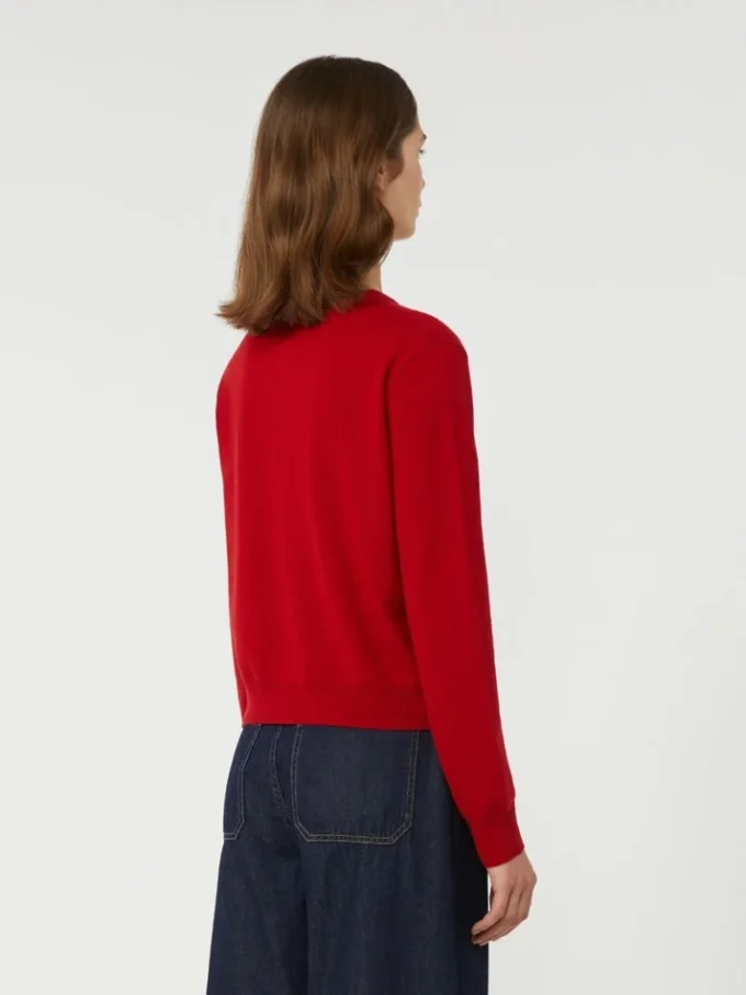 Vest van wol en kasjmier, rood Vest van wol en kasjmier, rood