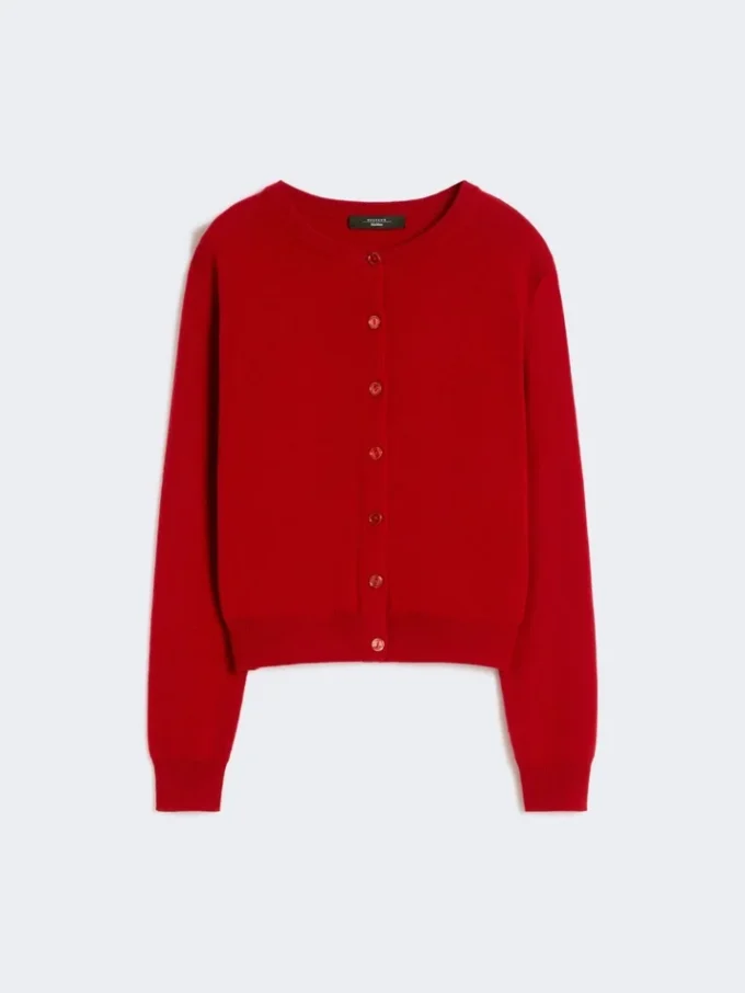 Vest van wol en kasjmier, rood Vest van wol en kasjmier, rood