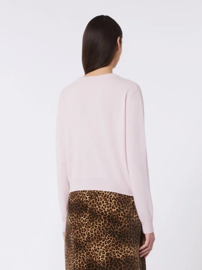 Vest van wol en kasjmier, roze
