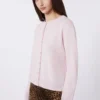 Vest van wol en kasjmier, roze