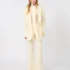 Viscose broek, lichtgeel