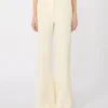 Viscose broek, lichtgeel
