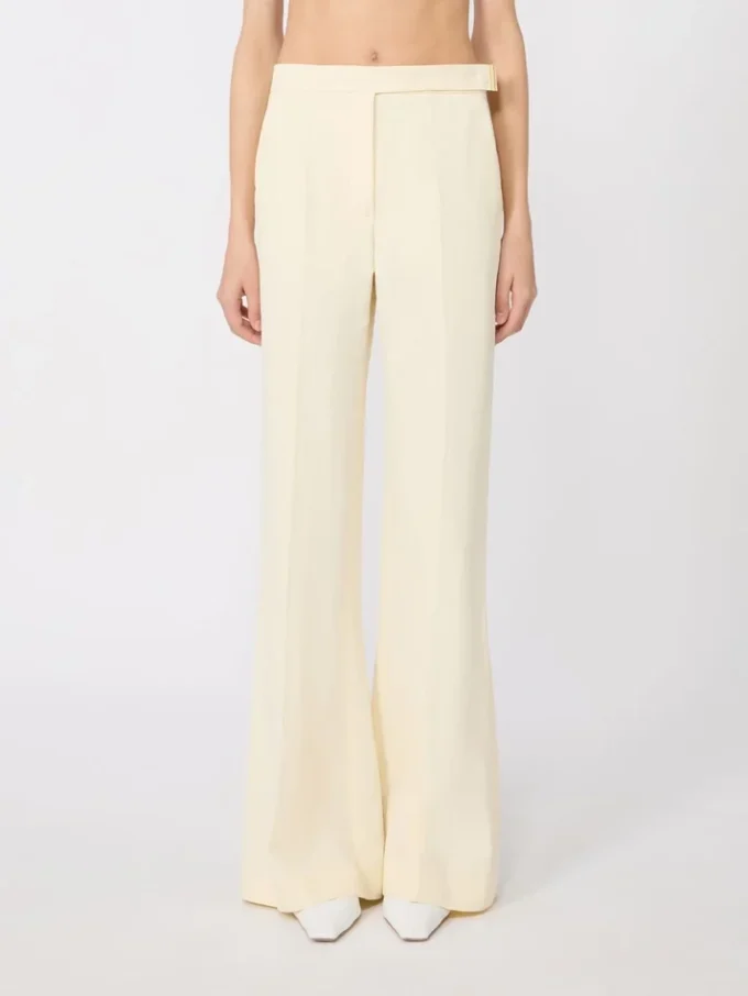Viscose broek, lichtgeel