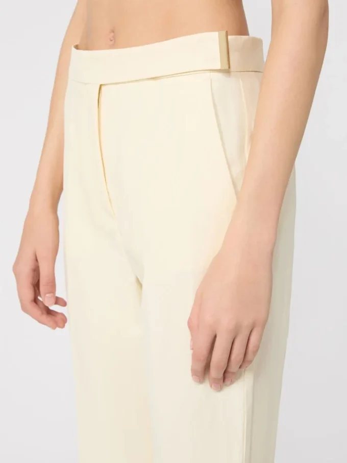 Viscose broek, lichtgeel