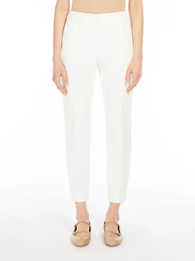 Viscose jersey broek, wit Viscose jersey broek, wit