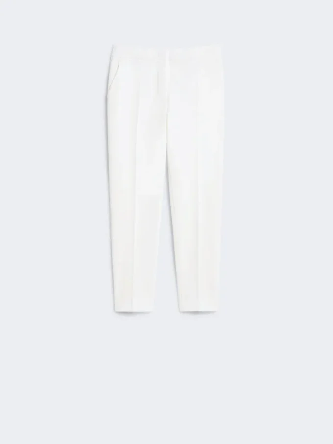 Viscose jersey broek, wit Viscose jersey broek, wit
