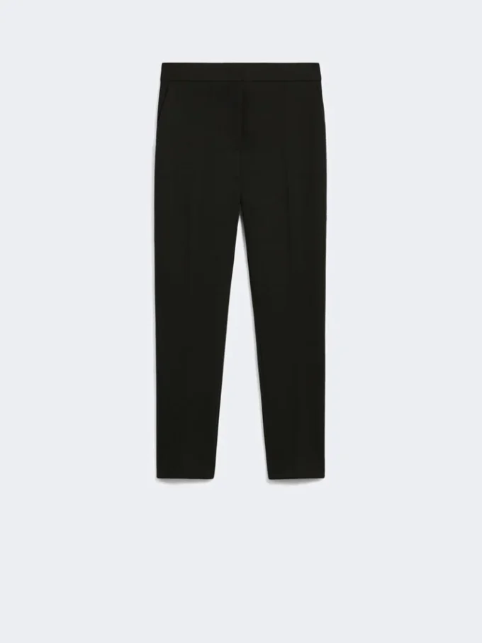 Viscose jersey broek, zwart