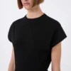 Viscose trui met ribbreisel, zwart Viscose trui met ribbreisel, zwart