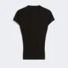 Viscose trui met ribbreisel, zwart Viscose trui met ribbreisel, zwart